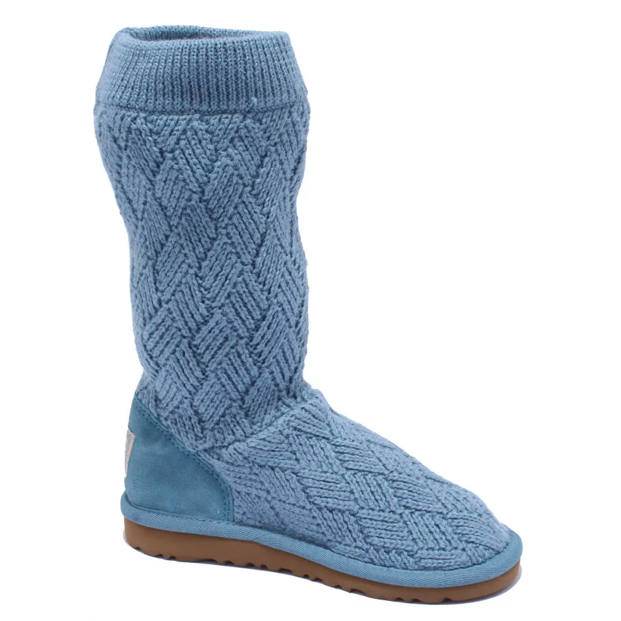 3257Y  (NO BOX) stivale bimba girl UGG scarpe wool shoe boot light blue