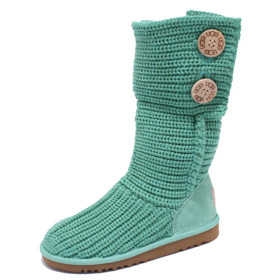 3267Y (NO BOX) stivale bimba girl UGG scarpe wool shoe boot green