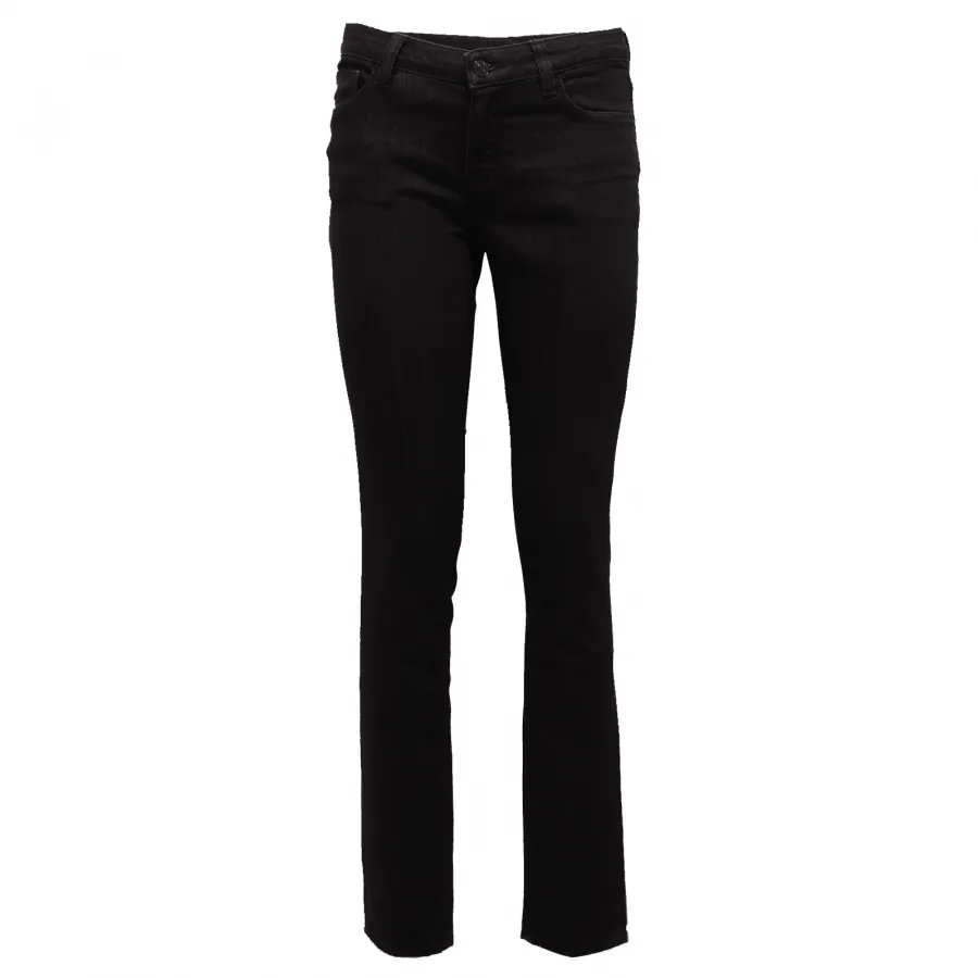 4070Z pantalone donna FRED PERRY BLACK GARMENT DYED STRETCH jeans woman