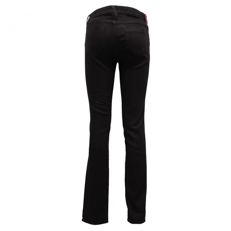 4070Z pantalone donna FRED PERRY BLACK GARMENT DYED STRETCH jeans woman