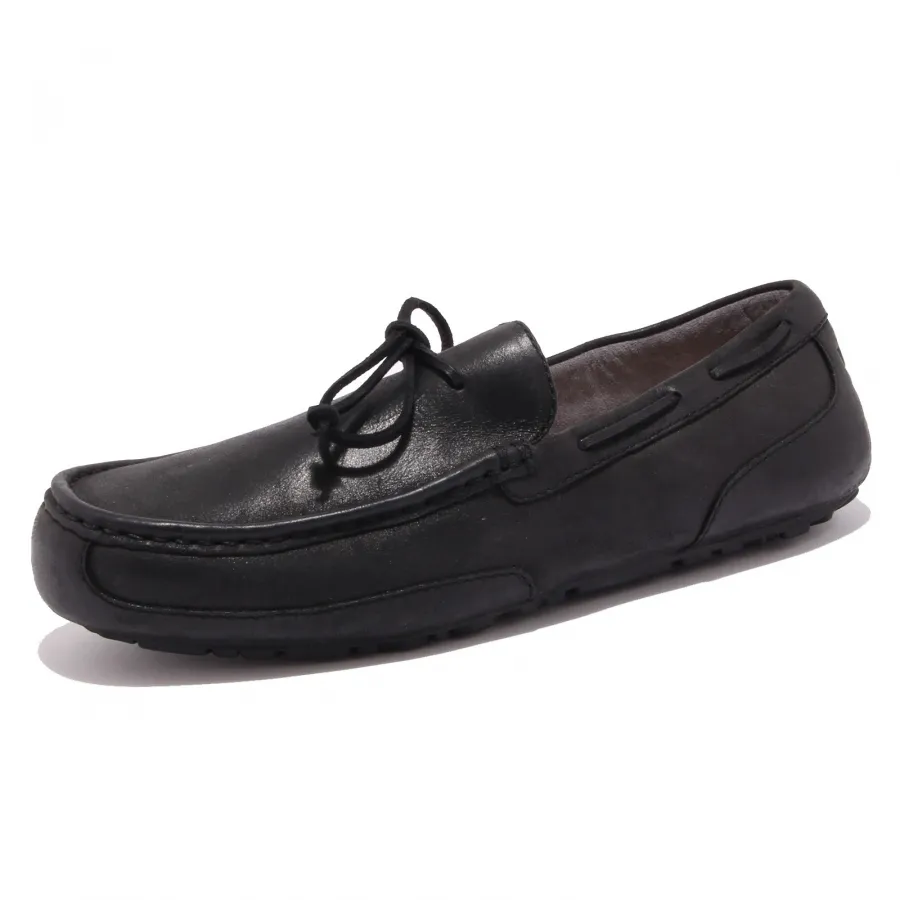 4856AA (SAMPLE - NO BOX) SCRATCHED SPOTTED mocassino uomo black UGG loafer man