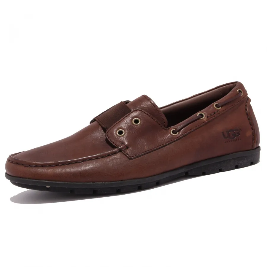 7216AA (WITHOUT BOX) SCRATCHED SPOTTED mocassino uomo brown UGG loafer man