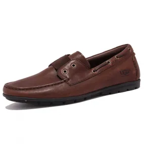 7216AA (WITHOUT BOX) SCRATCHED SPOTTED mocassino uomo brown UGG loafer man