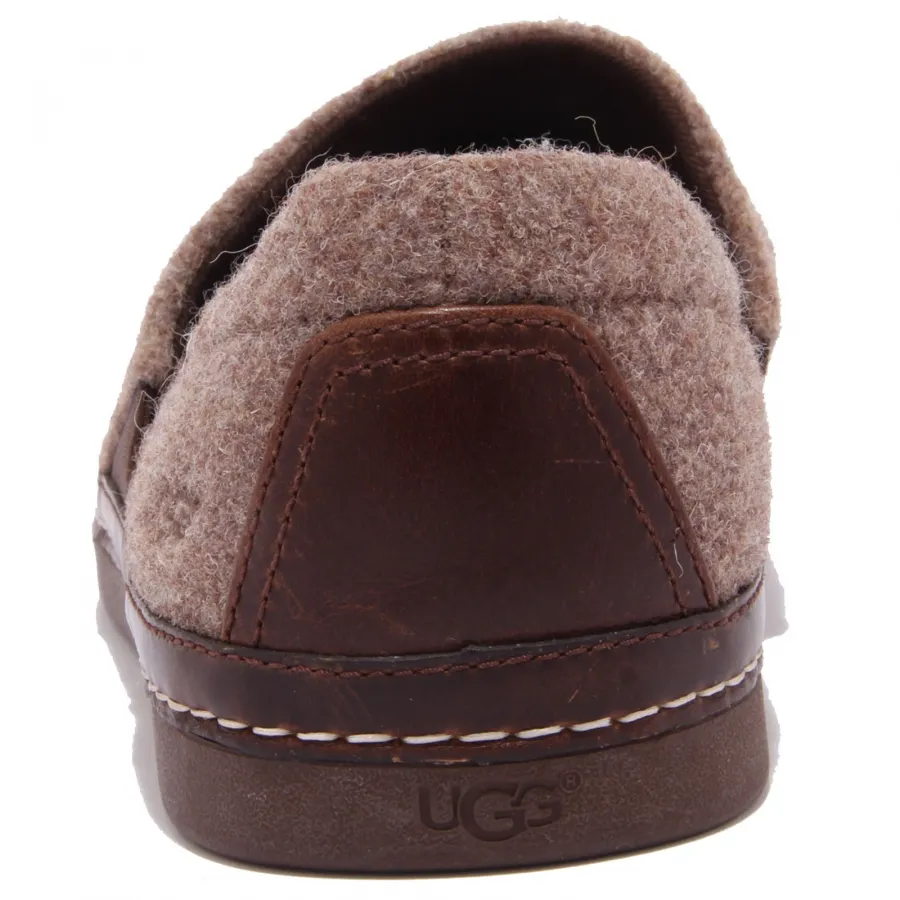 7237AA (NO BOX) SCARTCHED wool mocassino uomo brown melange UGG loafer man