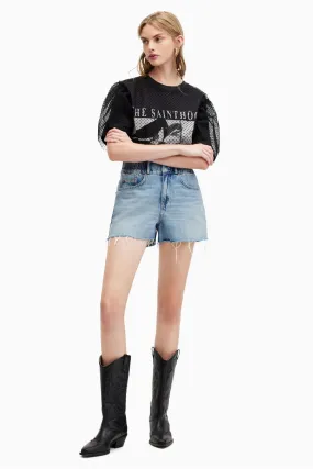 Allsaints 100% Cotone Denim Hailey Shorts    