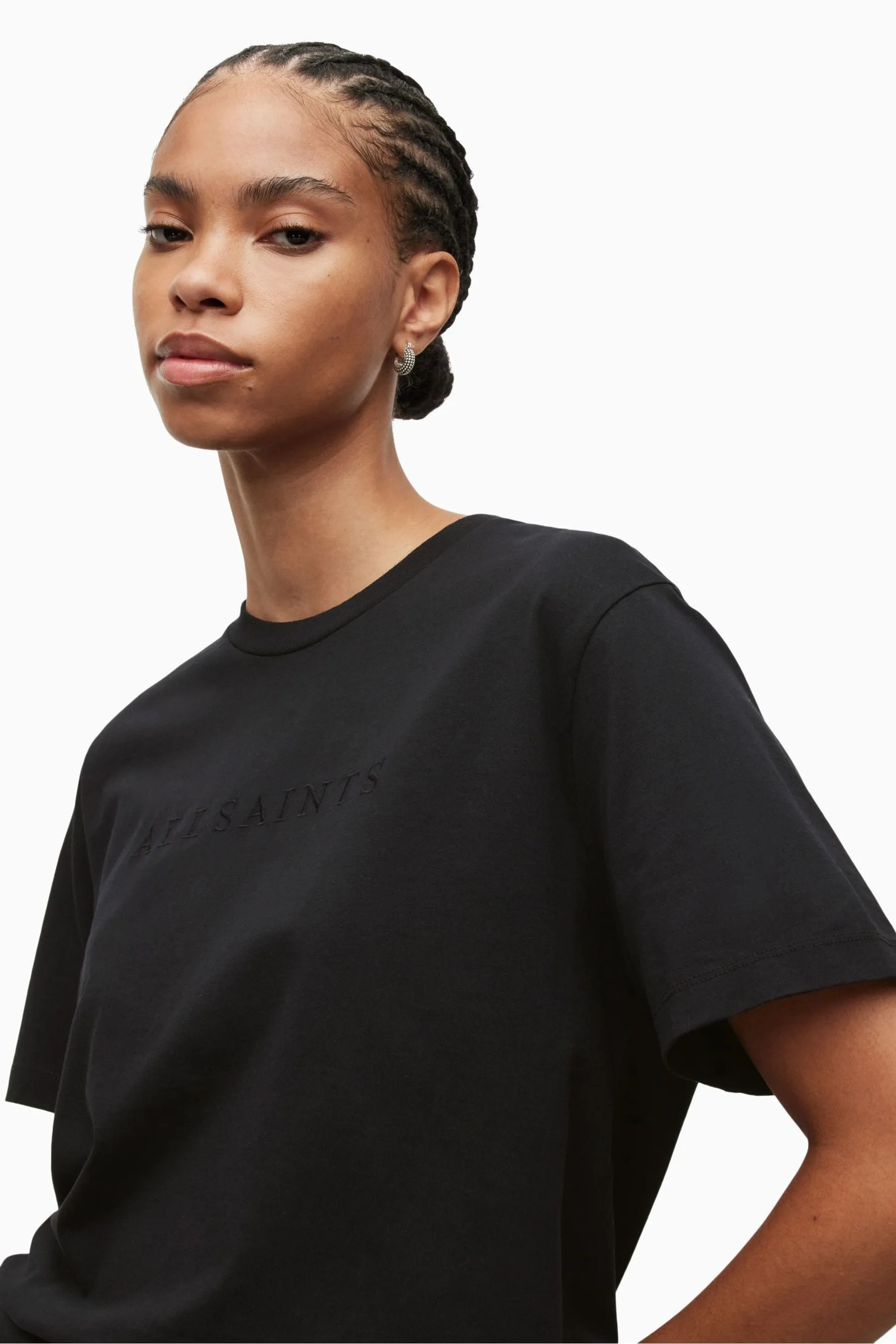 AllSaints Pippa Boyfriend 100% Cotton T-Shirt    