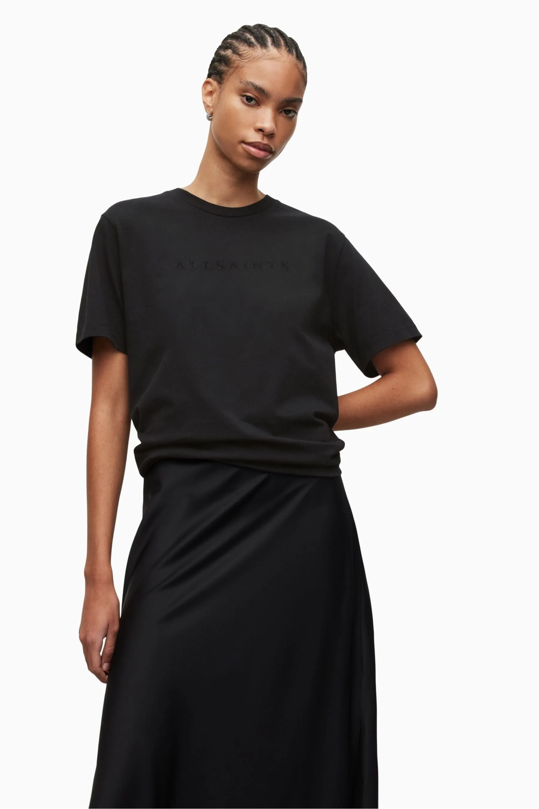 AllSaints Pippa Boyfriend 100% Cotton T-Shirt    