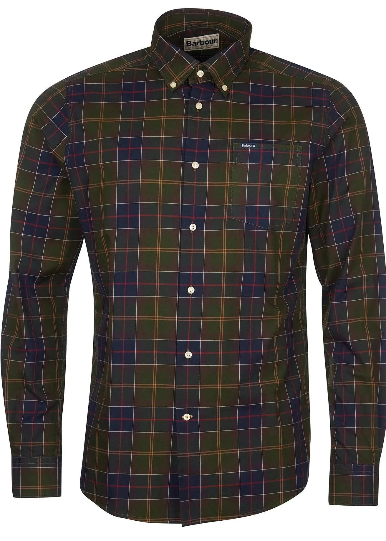 Barbour Camicia da Uomo Wetheram Verde