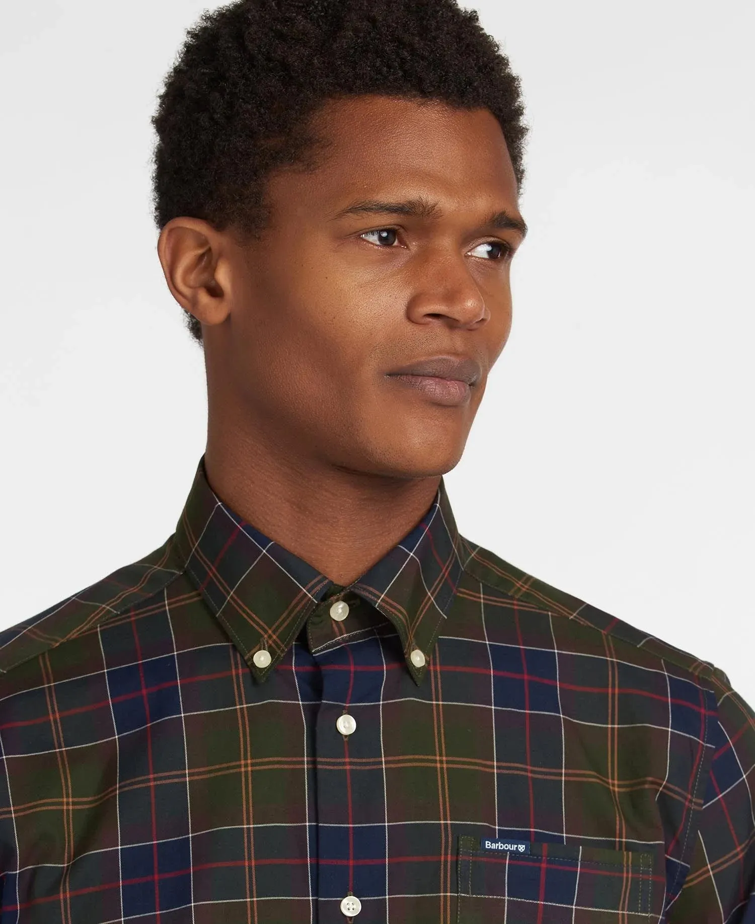 Barbour Camicia da Uomo Wetheram Verde