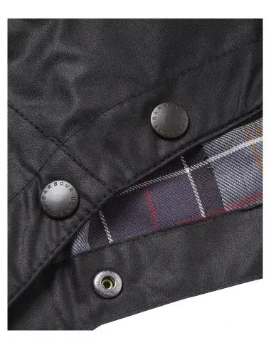 Barbour Cappuccio in cotone cerato Uomo Waxed Nero