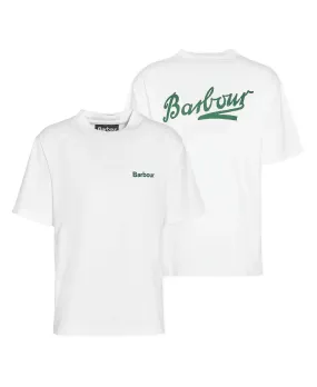 Barbour T-Shirt da Uomo manica corta Bowery Os Graphic Bianca