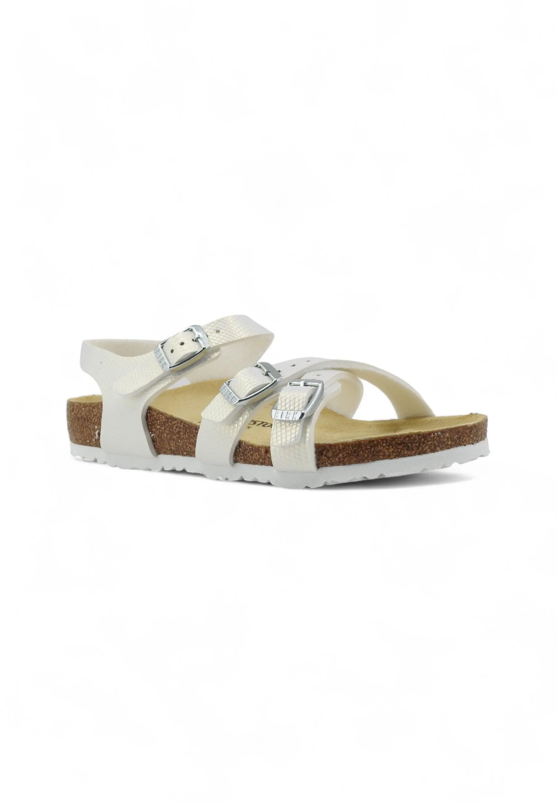 BIRKENSTOCK Kumba Kids Sandalo Bambino Shiny Lizard White 1026909