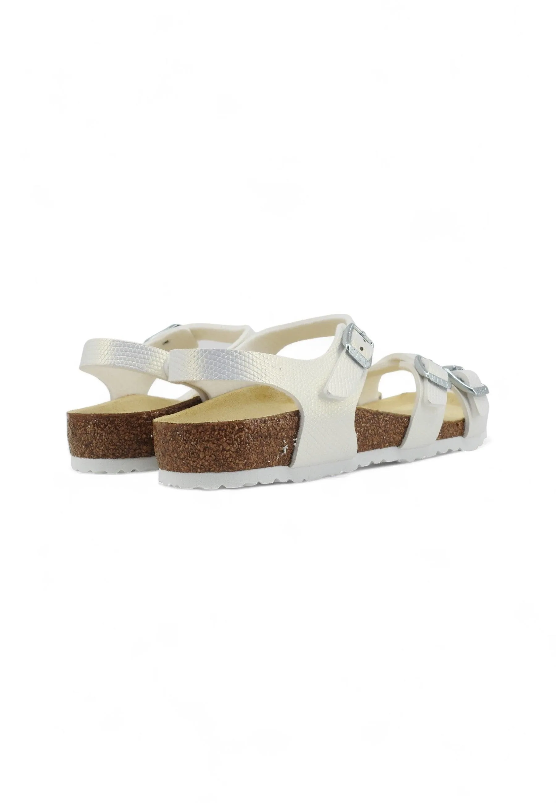 BIRKENSTOCK Kumba Kids Sandalo Bambino Shiny Lizard White 1026909