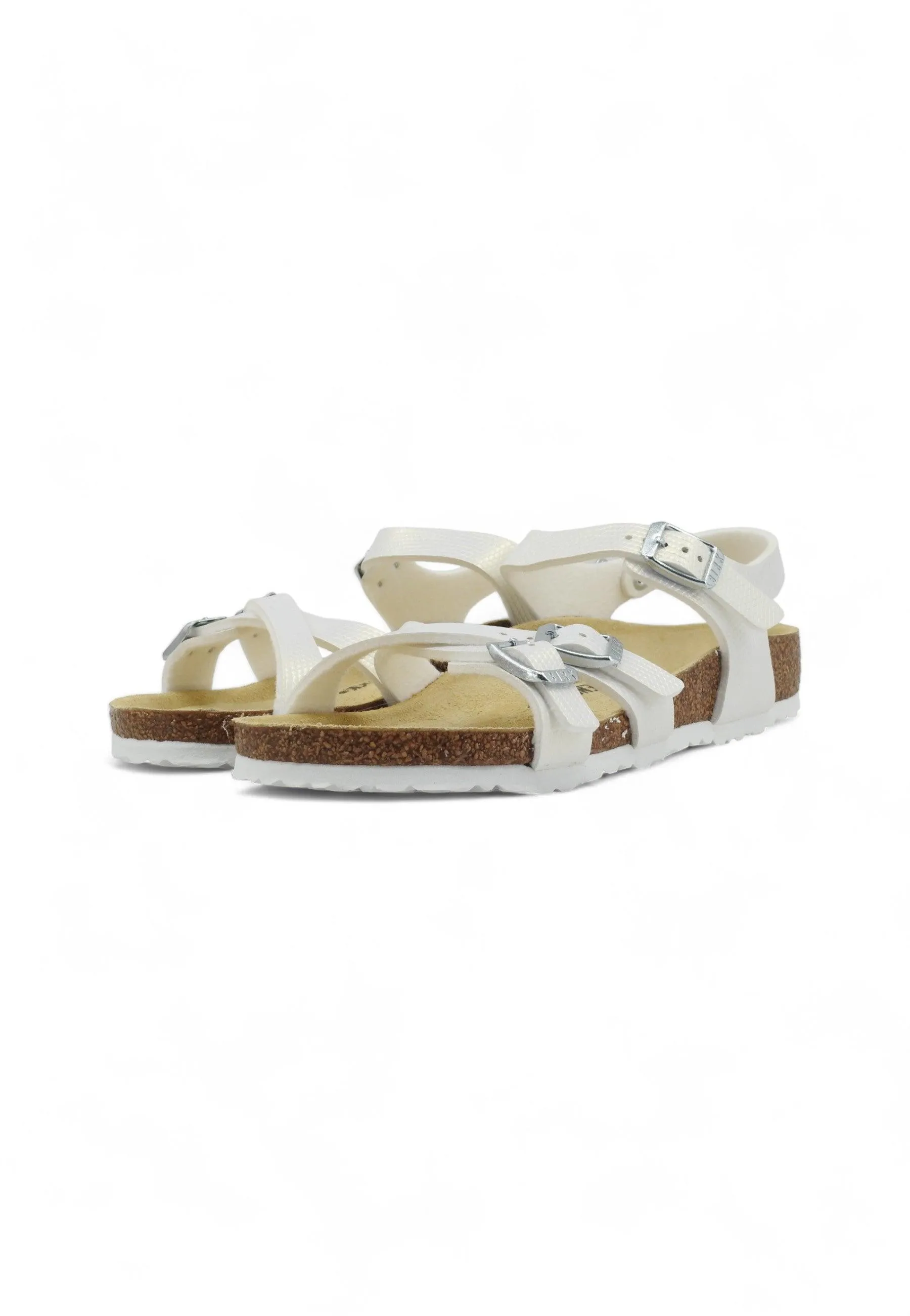 BIRKENSTOCK Kumba Kids Sandalo Bambino Shiny Lizard White 1026909