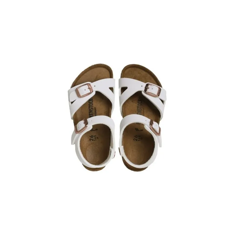 Birkenstock Rio Kids White Sandalo Bianco Junior