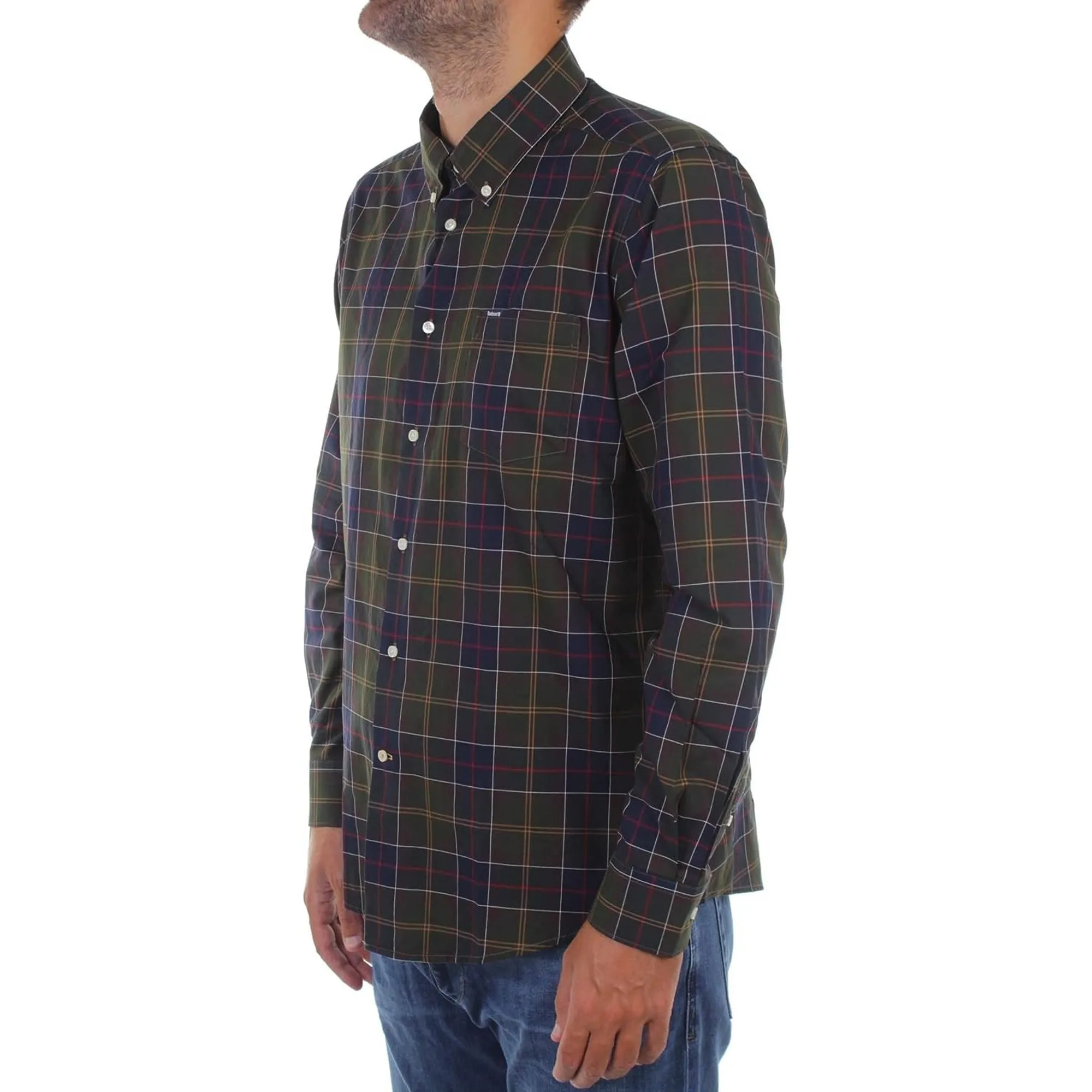 Camicia BARBOUR Uomo holden half zipwetheram tailored Multicolore