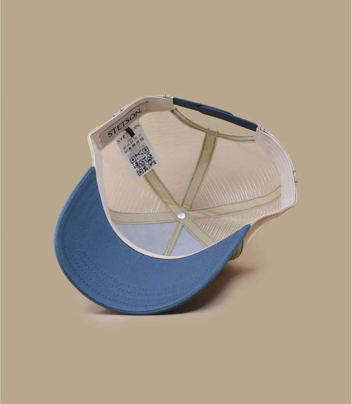 Cappellino stetson beige e blu  Trucker Cap Rescue Team     