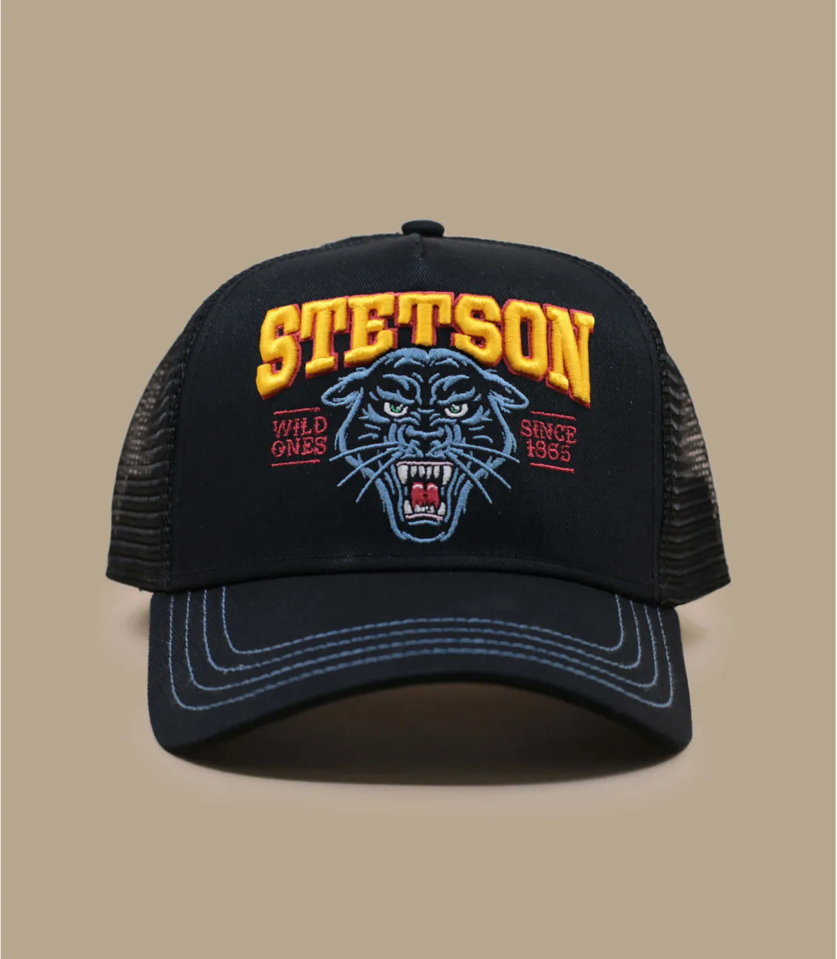 Cappellino trucker stetson nero e blu navy  Trucker Cap Wild Ones     