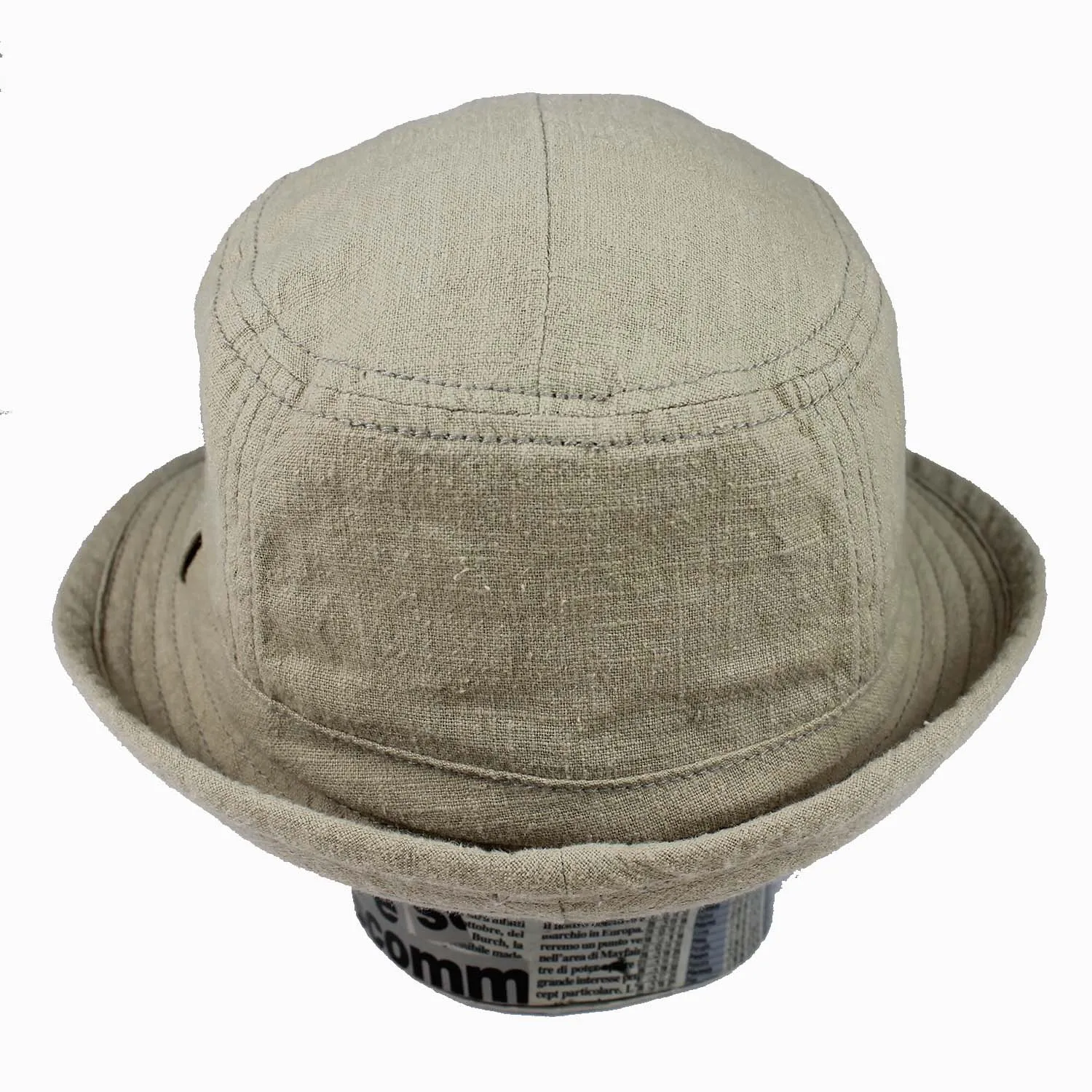 Cappello da pescatore in lino colore beige – Bucket hat Stetson