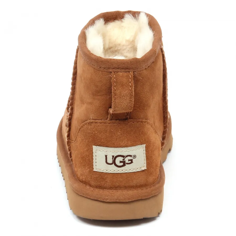 E7768 stivale bimba CHESTNUT UGG K CLASSIC MINI scarpe boot kid girl