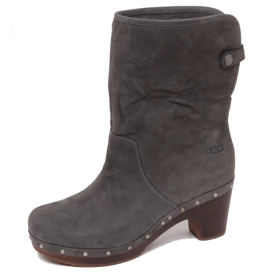 F0070 (NO BOX) stivale donna grey UGG tronchetto scarpe boot shoe woman