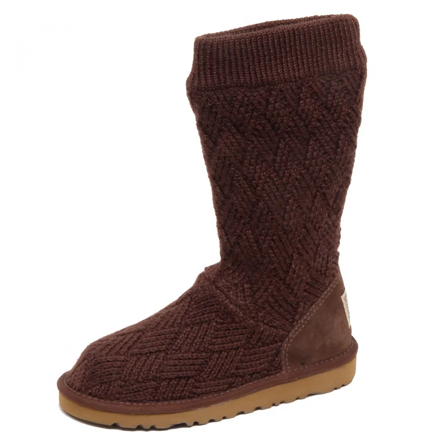 F3426 (NO BOX) stivale bimba girl UGG scarpe brown wool shoe boot