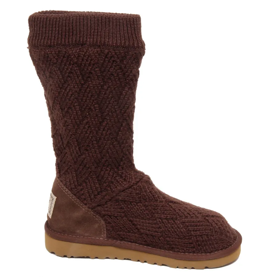 F3426 (NO BOX) stivale bimba girl UGG scarpe brown wool shoe boot