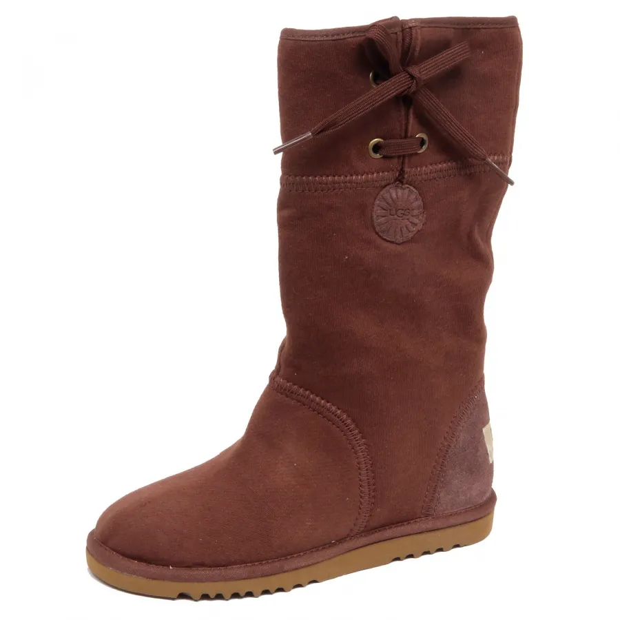 F3460 (NO BOX) stivale tessuto bimba girl UGG scarpe shoe fabric boot brown