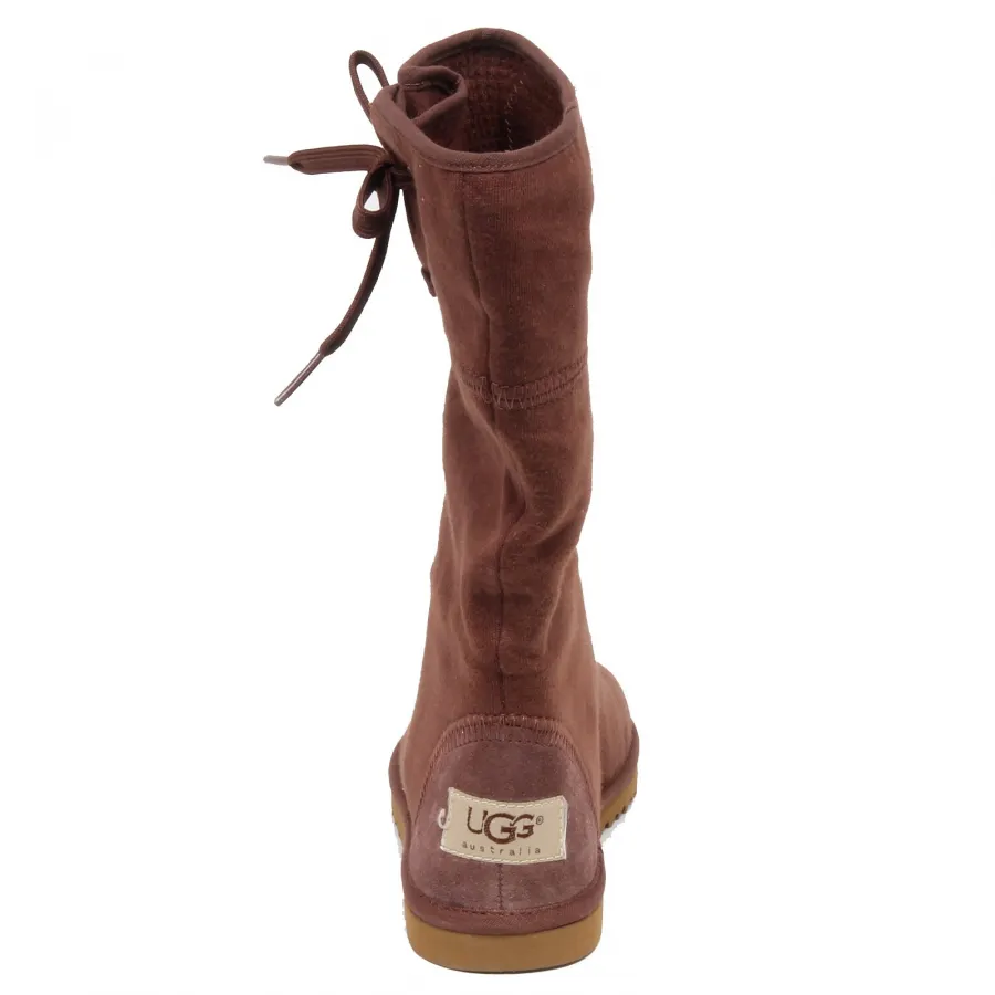 F3460 (NO BOX) stivale tessuto bimba girl UGG scarpe shoe fabric boot brown