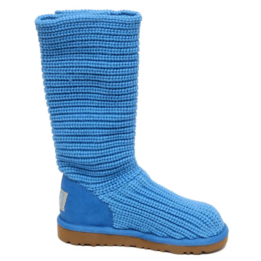 F3498 (NO BOX) stivale bimba girl UGG scarpe light blue wool shoe boot