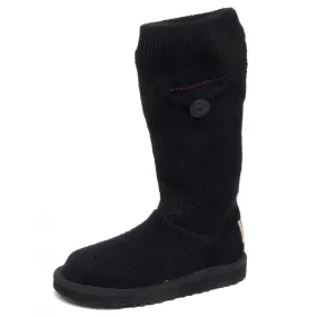 F3508 (NO BOX) stivale bimba girl UGG scarpe wool shoe boot black