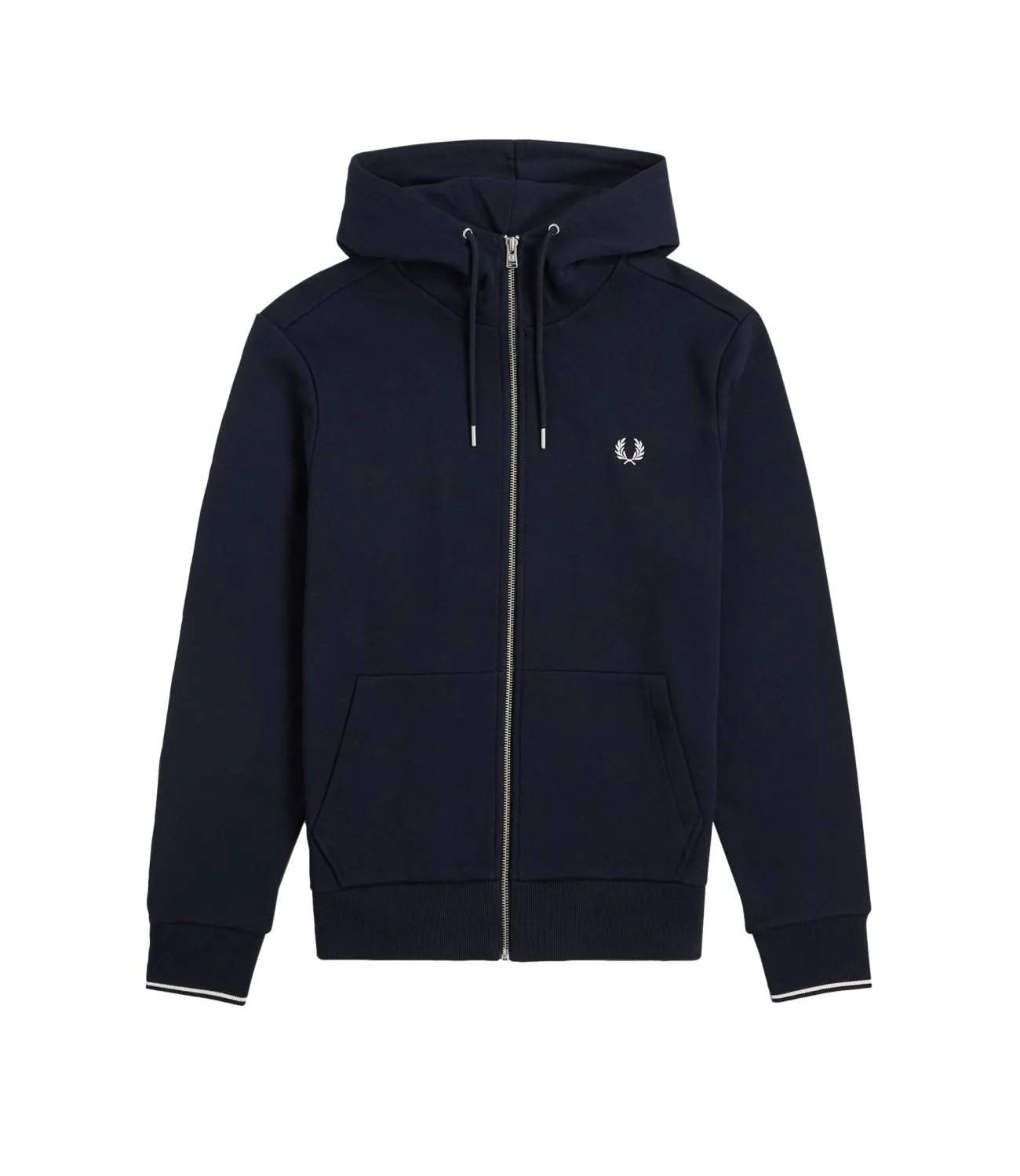 Felpa Fred Perry blu con zip e cappuccio