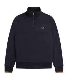 Felpa Fred Perry Blu Navy uomo half zip