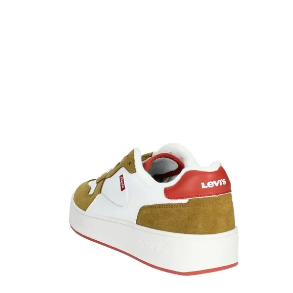 LEVI'S  SNEAKERS BASSA 235200-2750 BIANCO/CUOIO