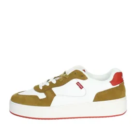 LEVI'S  SNEAKERS BASSA 235200-2750 BIANCO/CUOIO