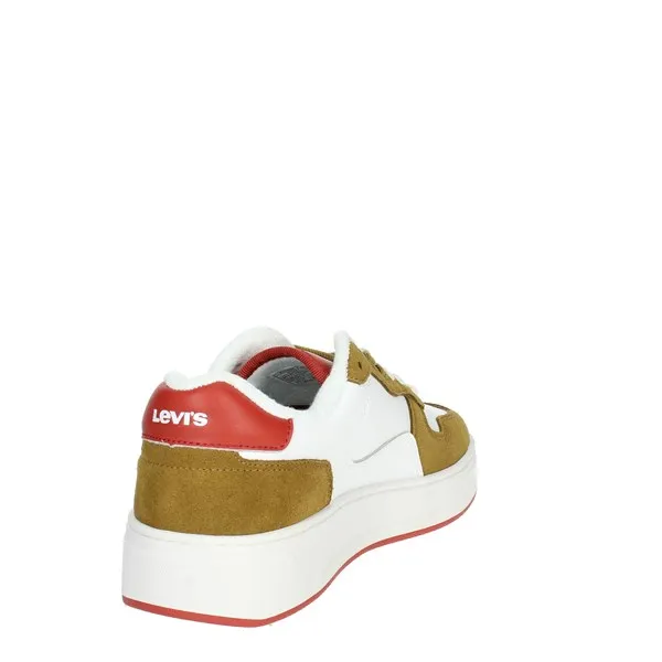 LEVI'S  SNEAKERS BASSA 235200-2750 BIANCO/CUOIO