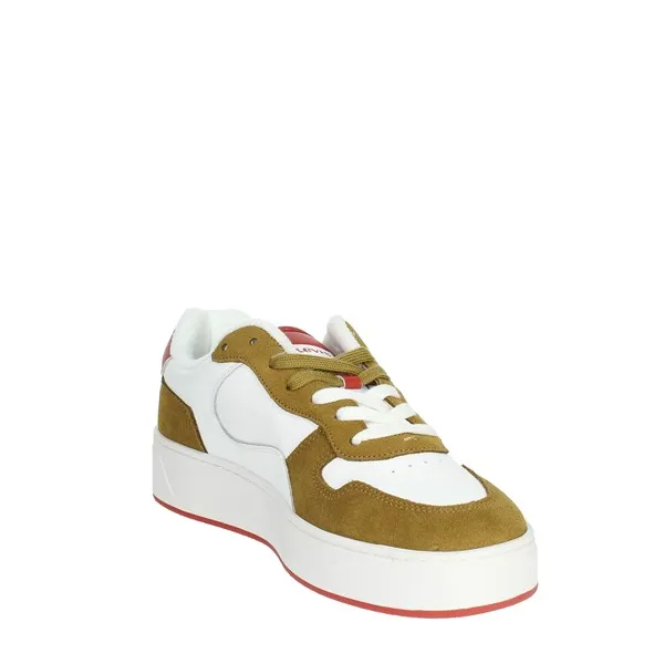 LEVI'S  SNEAKERS BASSA 235200-2750 BIANCO/CUOIO