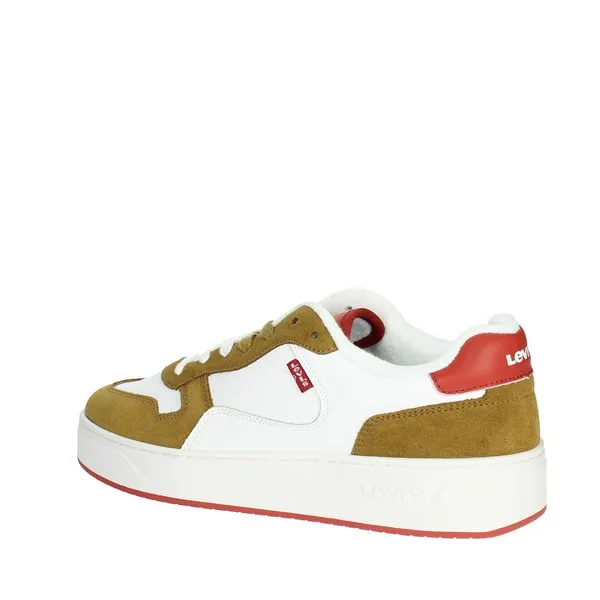 LEVI'S  SNEAKERS BASSA 235200-2750 BIANCO/CUOIO