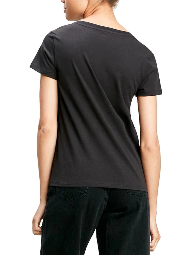 Levi's T-Shirt Donna Perfect V-Neck Nera