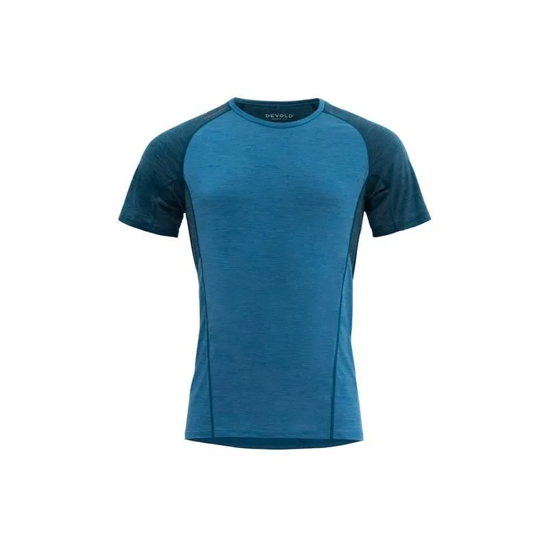 Maglietta Devold Uomo RUNNING MERINO 130 T-SHIRT MAN (Blu)