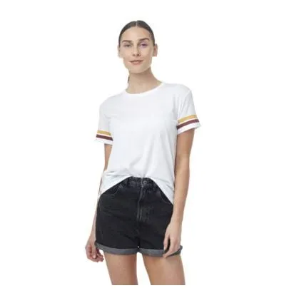 Maglietta Tentree Retro Stripes (Bianco) Donna