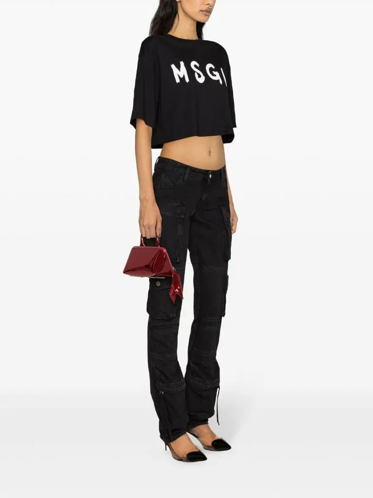 msgm T-shirt corta logo