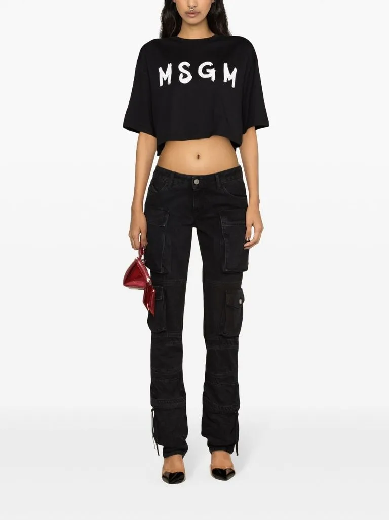 msgm T-shirt corta logo