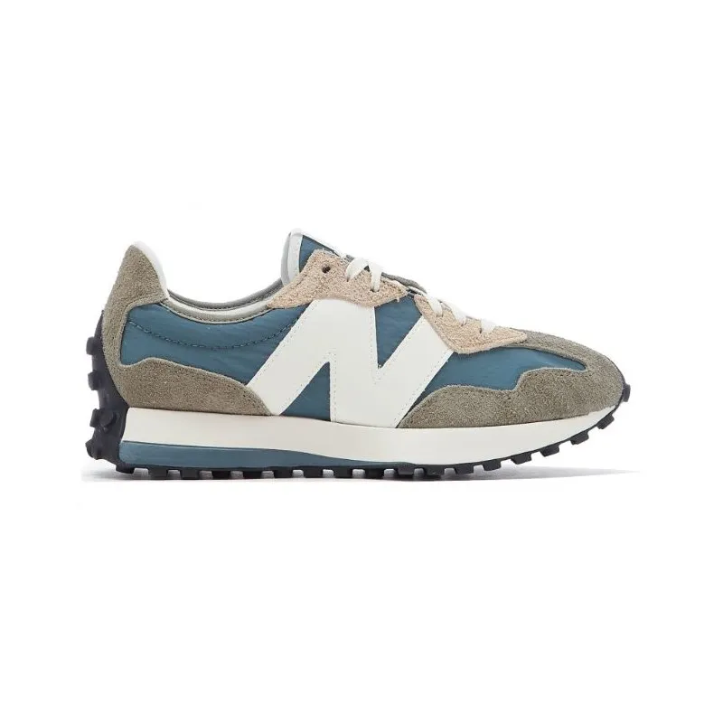 New Balance 327 Nylon/Scamosciato Petrolio/Oliva/Beige Uomo