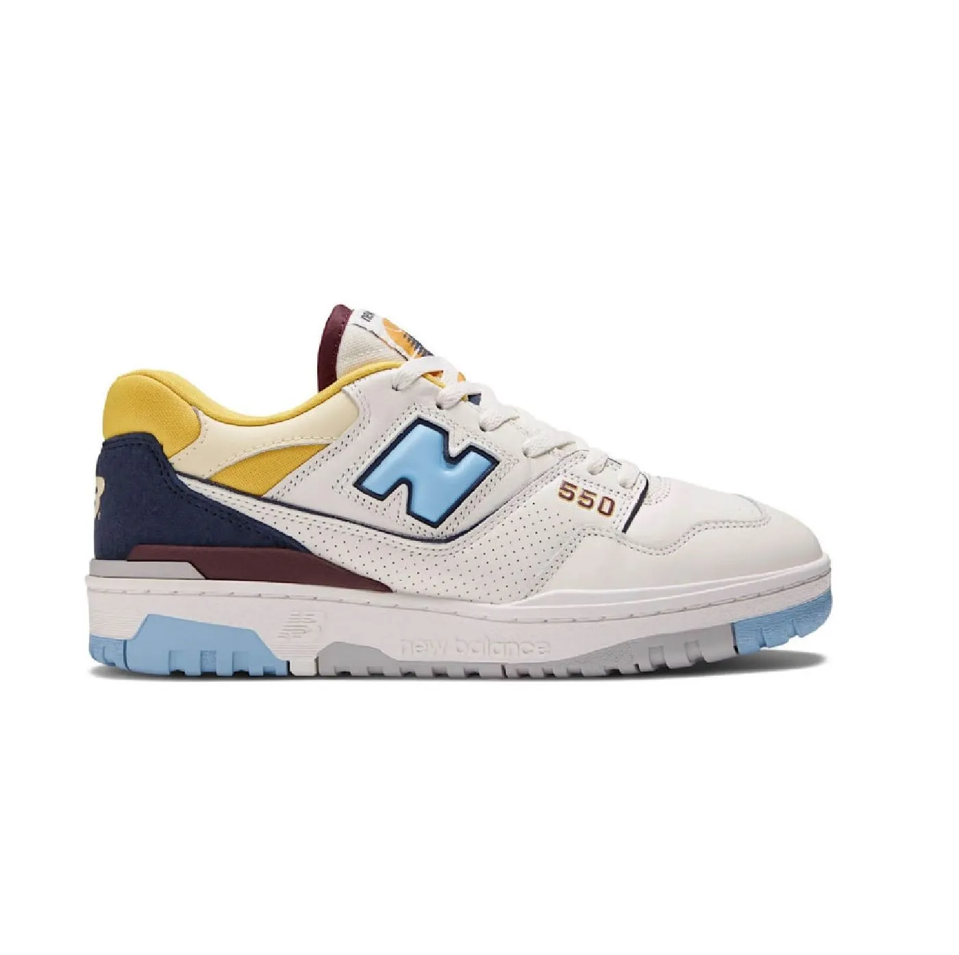 New Balance 550 Bianco Giallo Azzurro