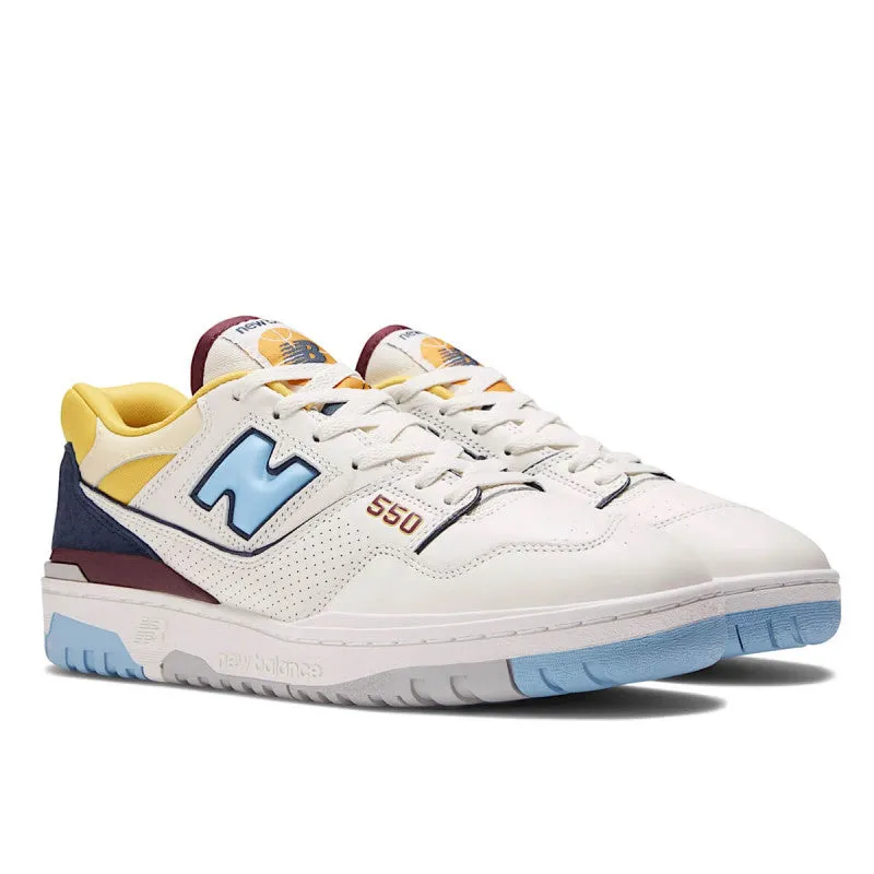 New Balance 550 Bianco Giallo Azzurro