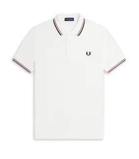 Polo Fred Perry Bianco Uomo