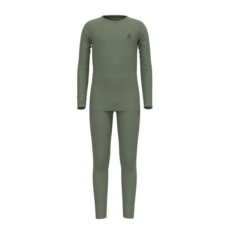 Set lungo per bambini Odlo Set MERINO 200 KIDS (verde opaco)