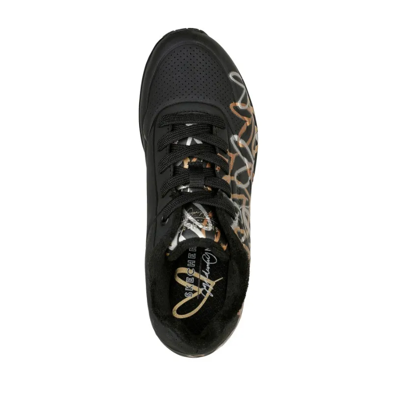 Skechers Uno-Metallic Love Black/Gold Donna