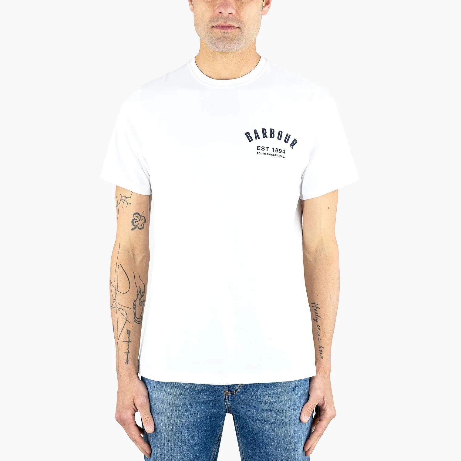 T-Shirt BARBOUR Preppy Tee con Stampa White